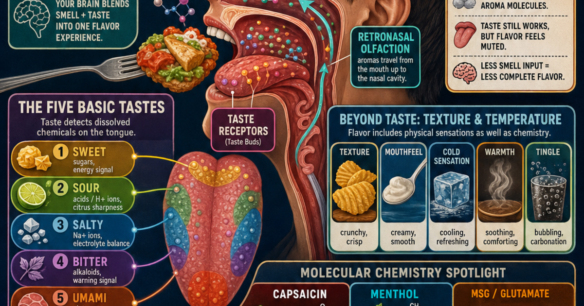 The Science of Flavor Infographic | LivePhysics™