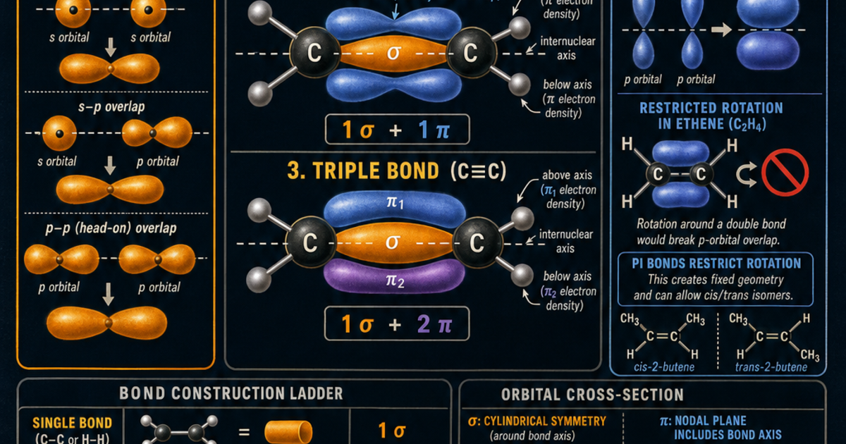 Chemistry: Sigma and Pi Bonds Infographic | LivePhysics™