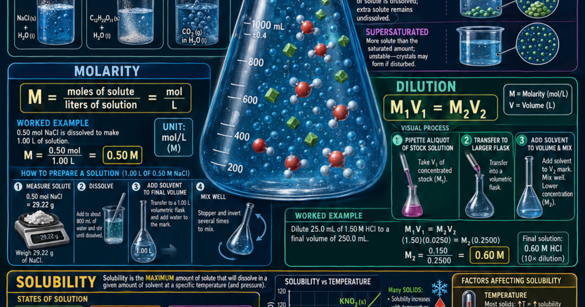 Solutions & Concentration Infographic | LivePhysics™