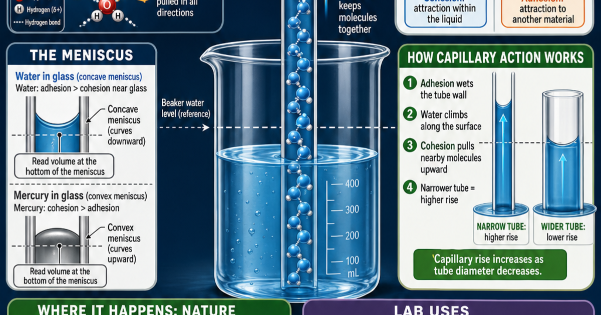 Chemistry: Surface Tension and Capillary Action Infographic | LivePhysics™