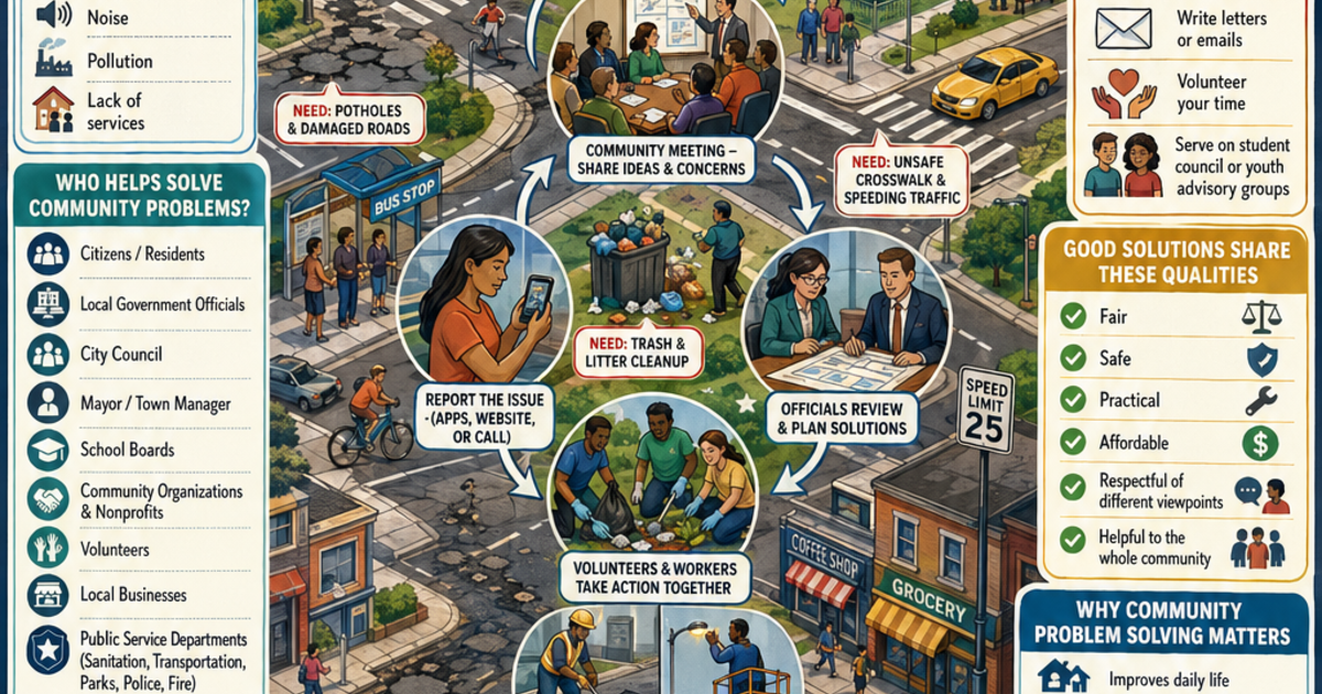 Community Problem Solving Infographic | LivePhysics™