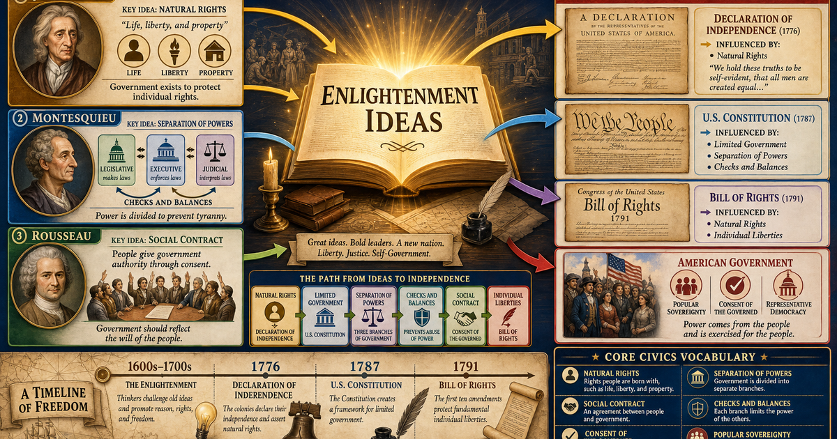 Civics: The Influence of the Enlightenment Infographic | LivePhysics™