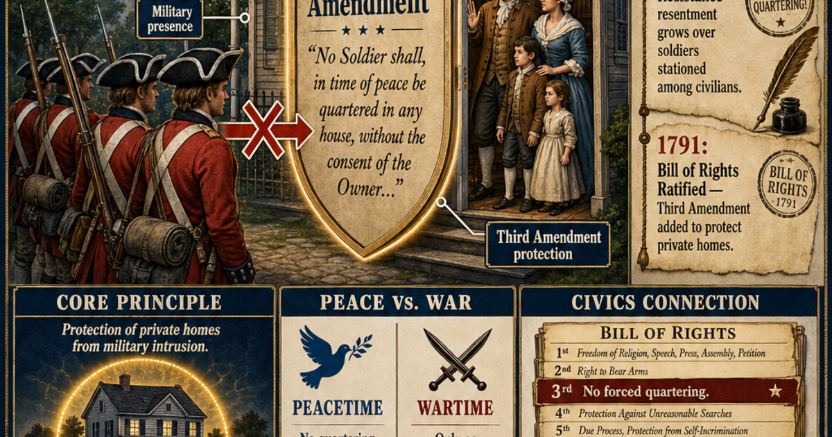 Civics: The Third Amendment Infographic | LivePhysics™