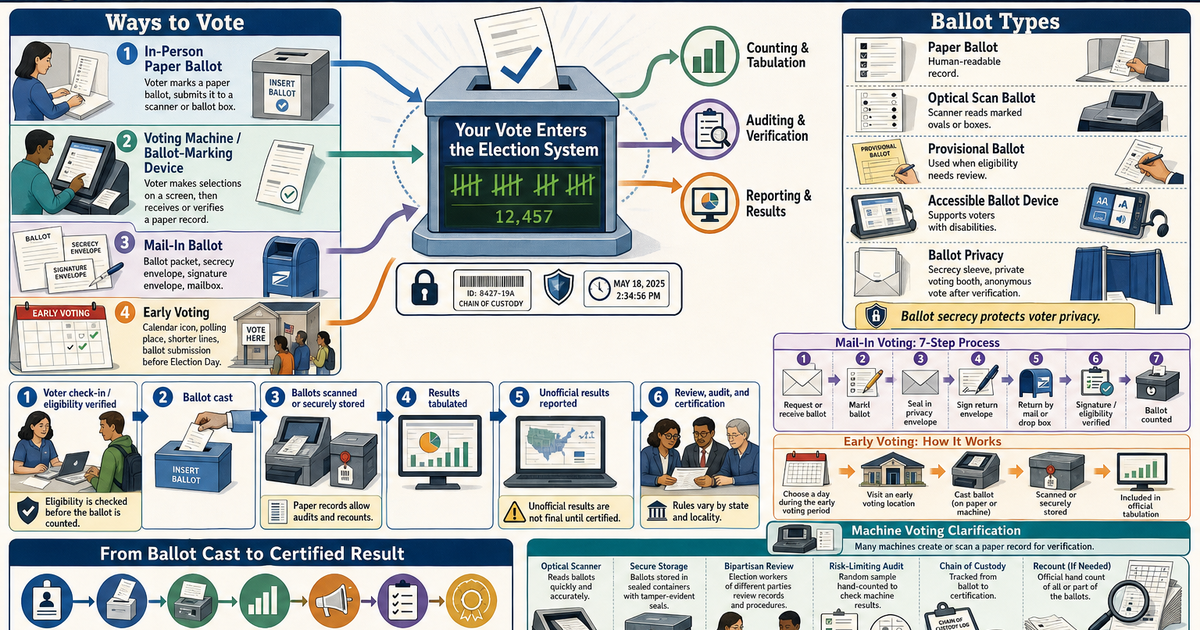 Voting Method Indesign Process Civics: Voting Methods and Ballots Infographic | LivePhysics™