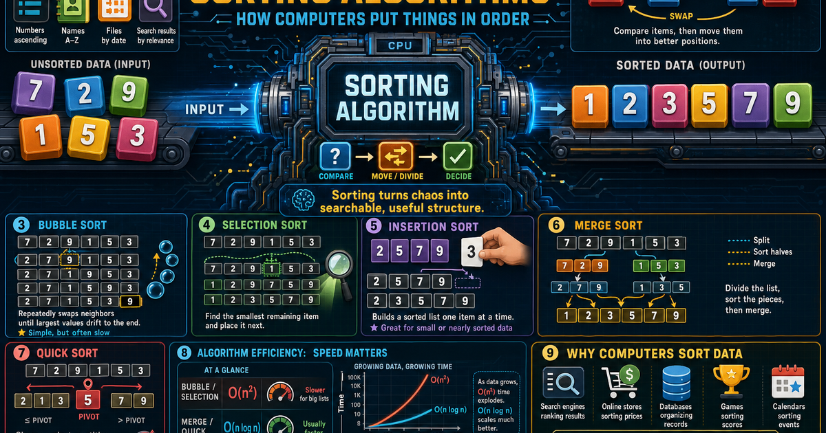 Sorting Algorithms Infographic | LivePhysics™