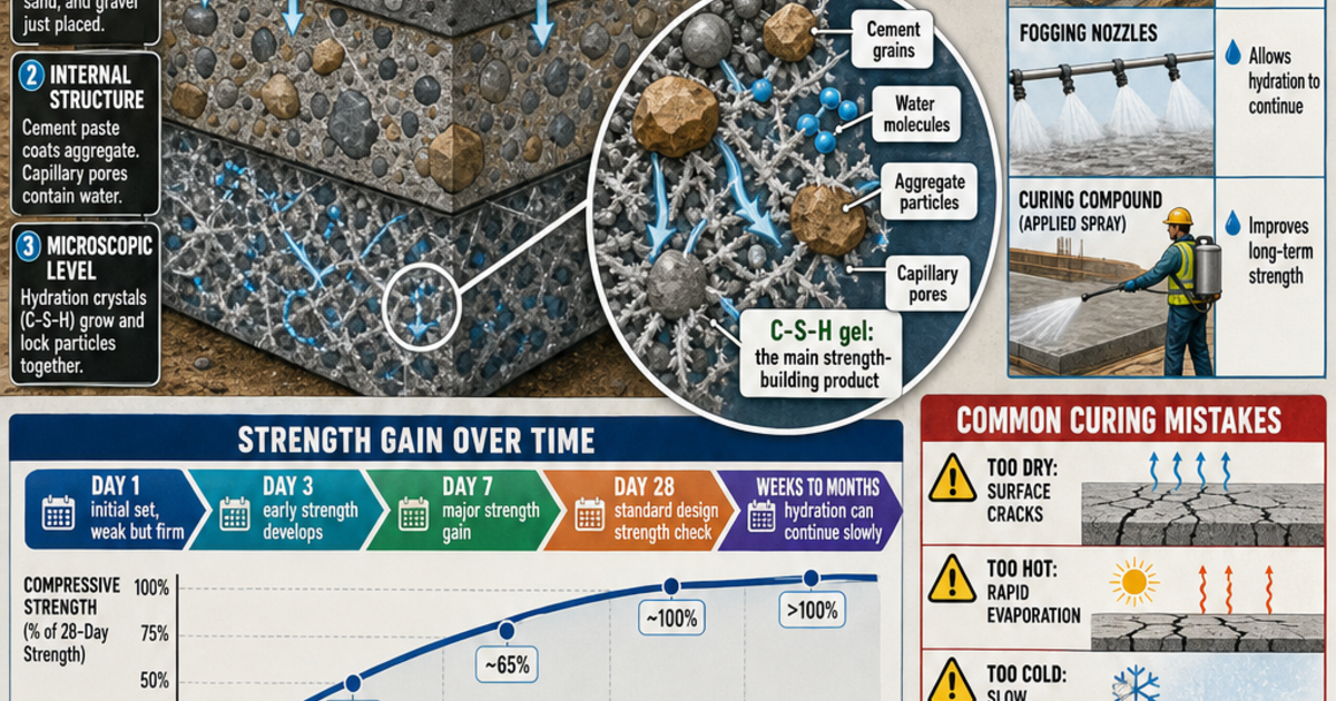 Construction Machines: Curing Concrete Infographic | LivePhysics™