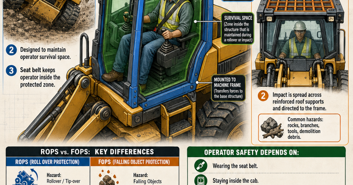 Construction Machines: ROPS and FOPS Infographic | LivePhysics™