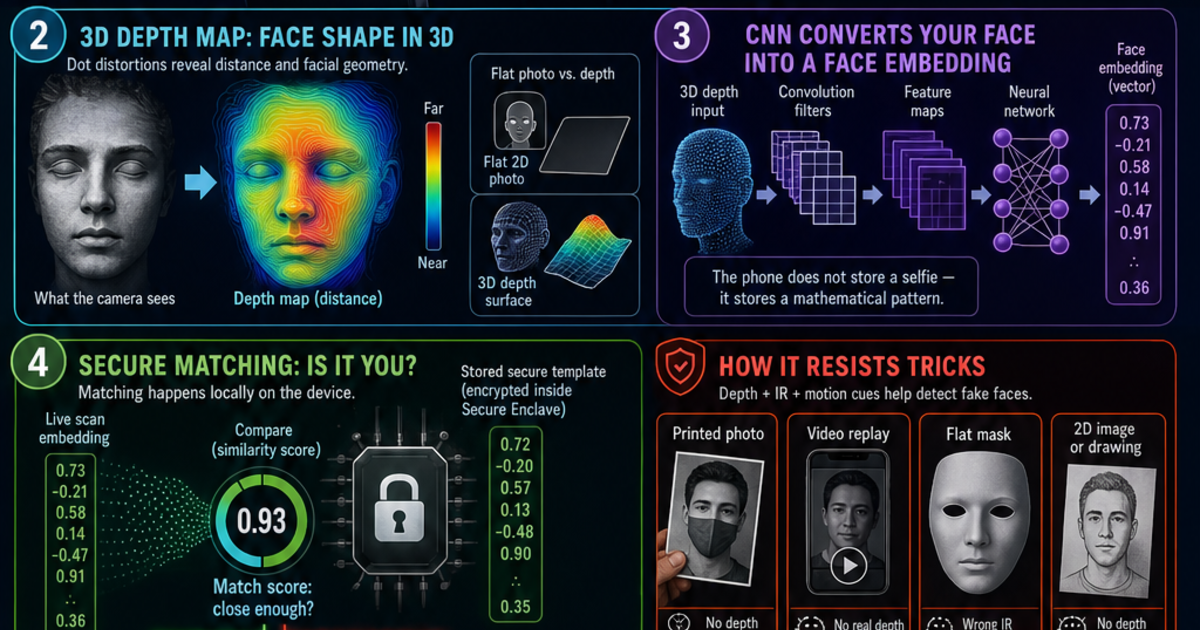 How Face ID Recognizes You in the Dark Infographic | LivePhysics™