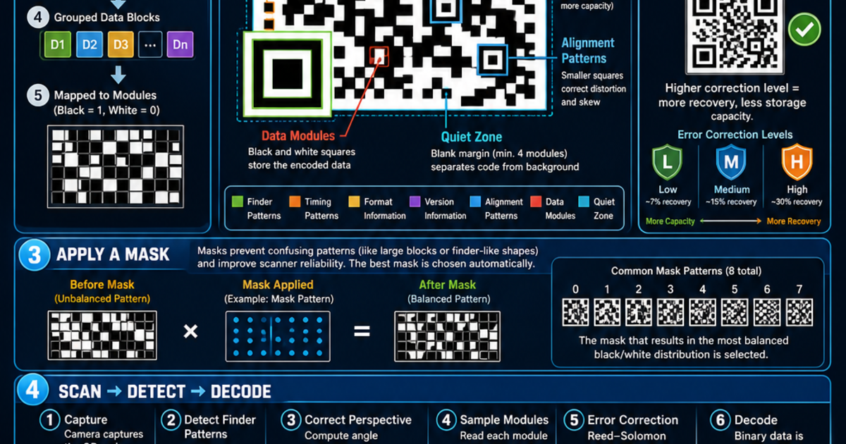 How QR Codes Work Infographic | LivePhysics™