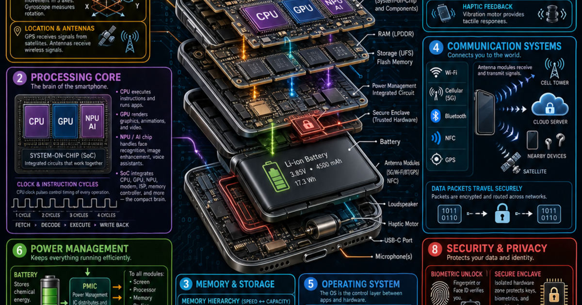 How Smartphones Work Infographic | LivePhysics™