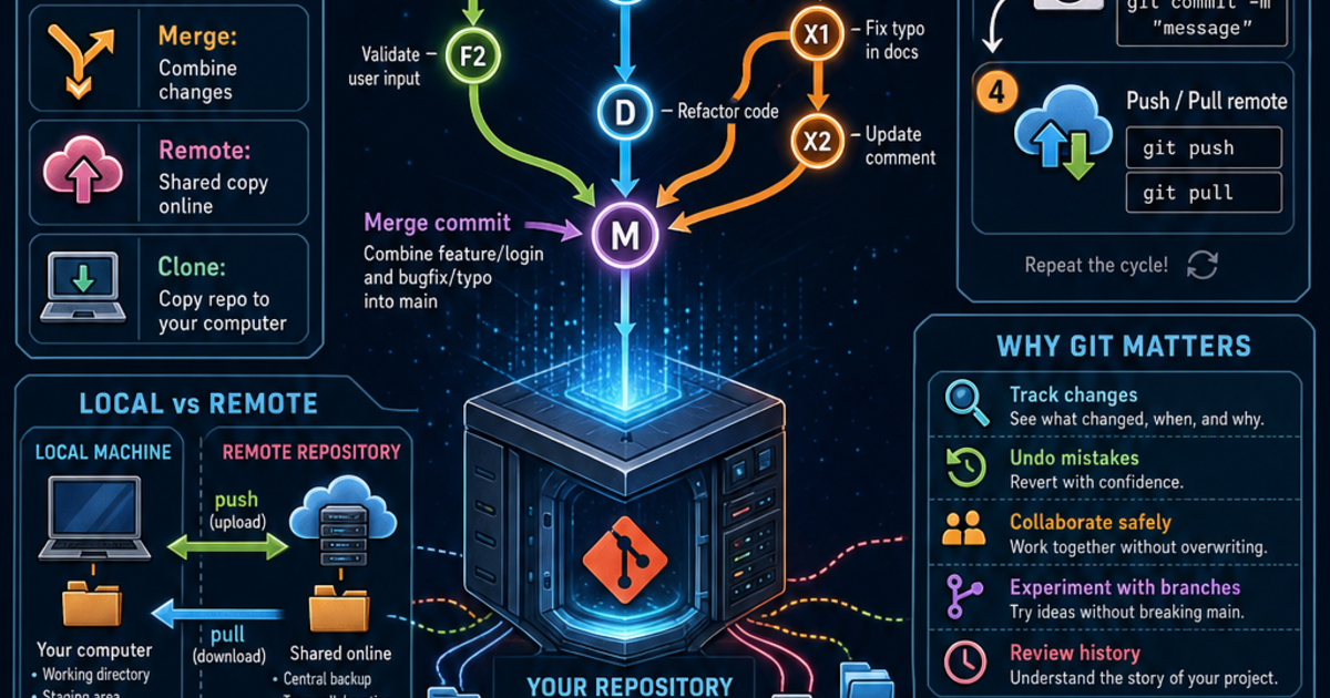 Version Control with Git Infographic | LivePhysics™
