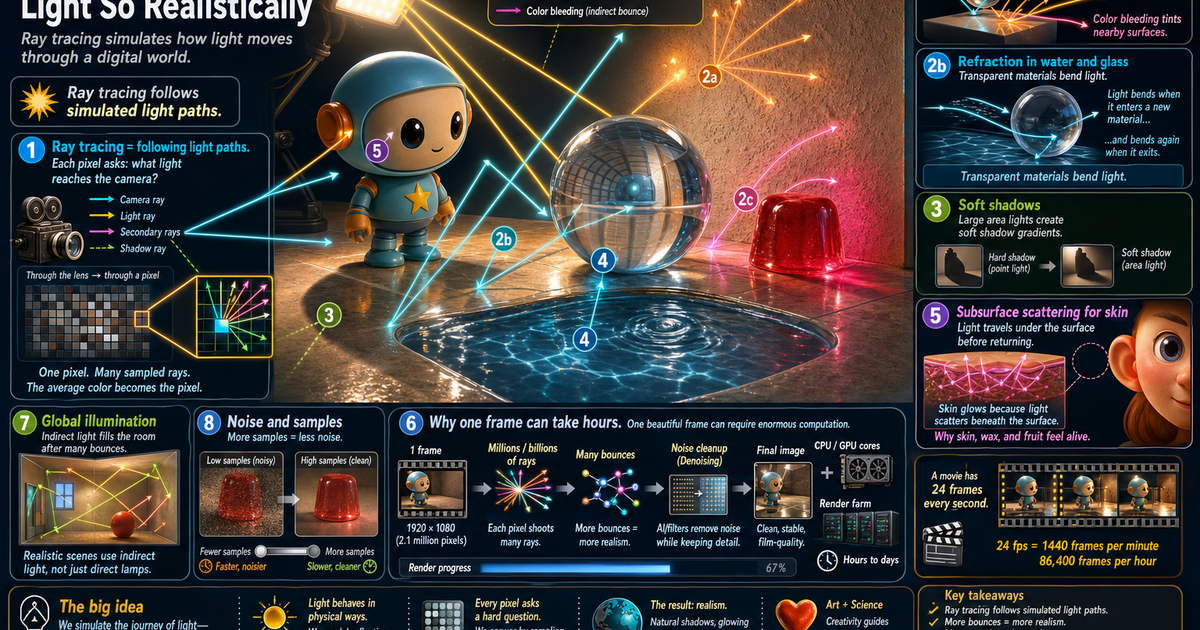 Why Pixar Renders Light So Realistically Infographic | LivePhysics™
