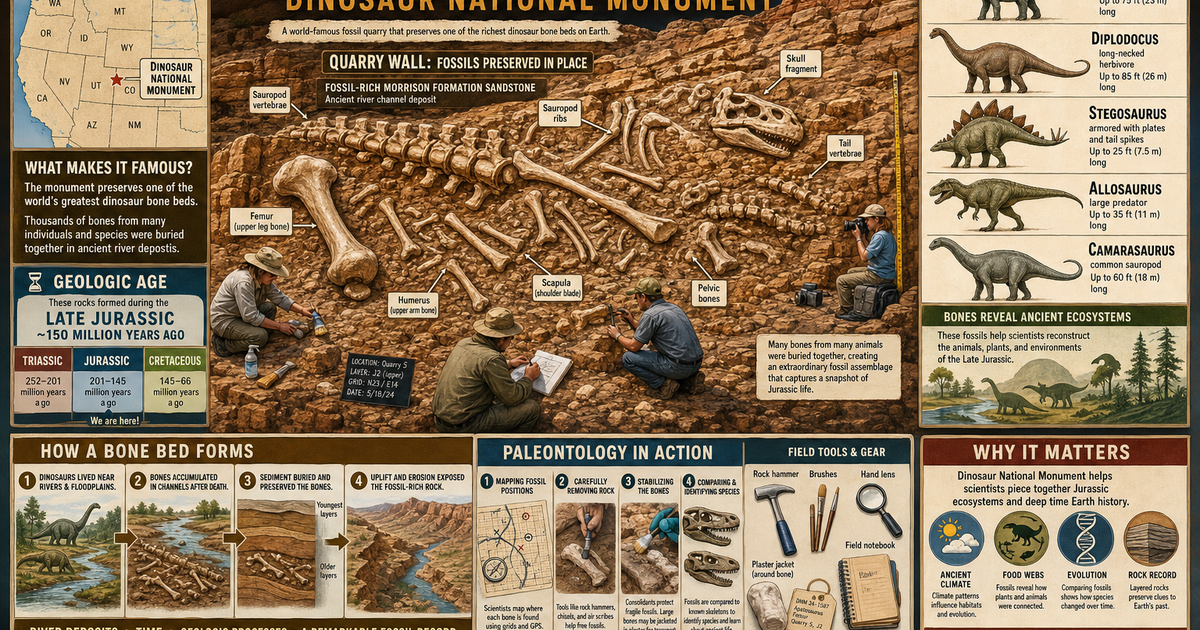 Dinosaurs & Paleontology: Dinosaur National Monument Infographic