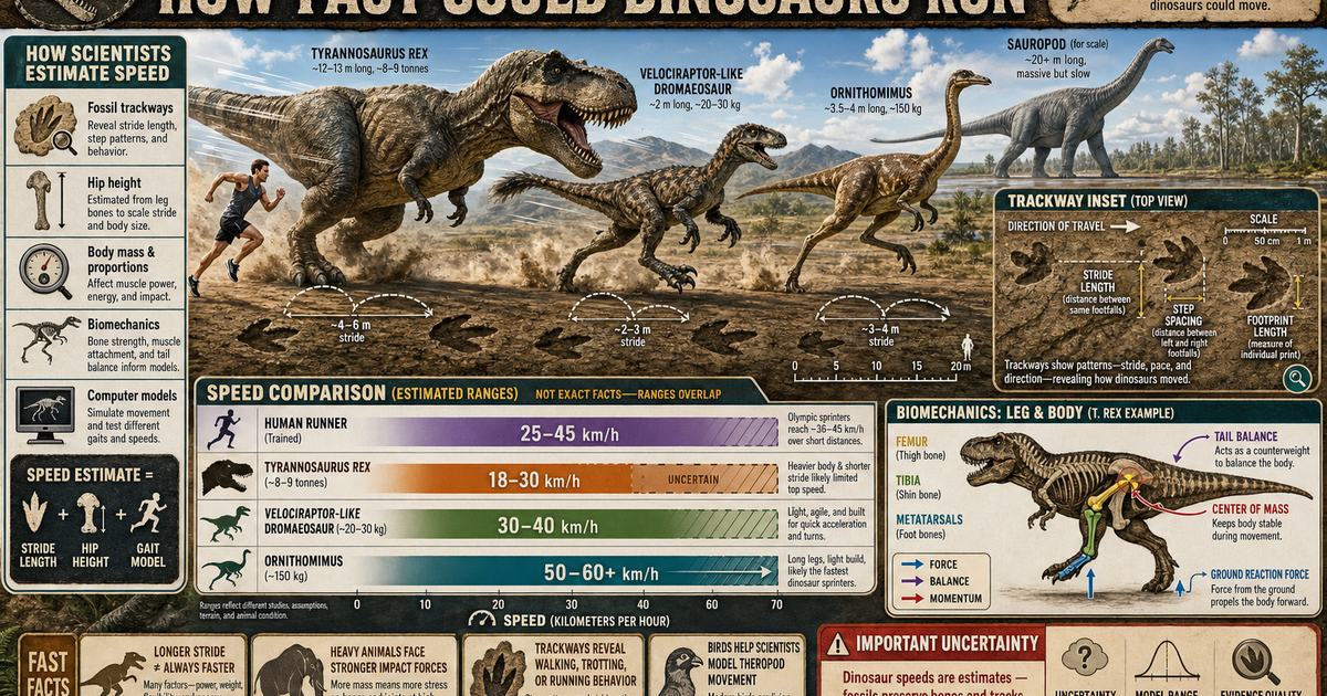 Hadrosaurus Speed Dinosaurs & Paleontology: How Fast Could Dinosaurs Run Infographic ...
