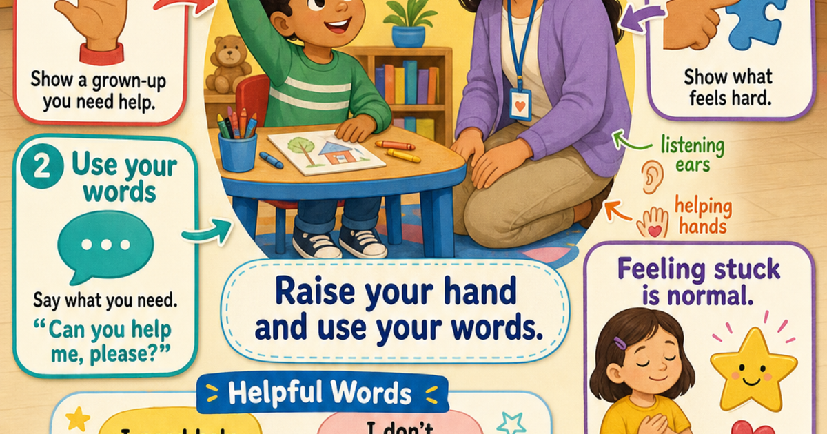 Beginner Help Early Learners: Asking for Help Infographic | LivePhysics™
