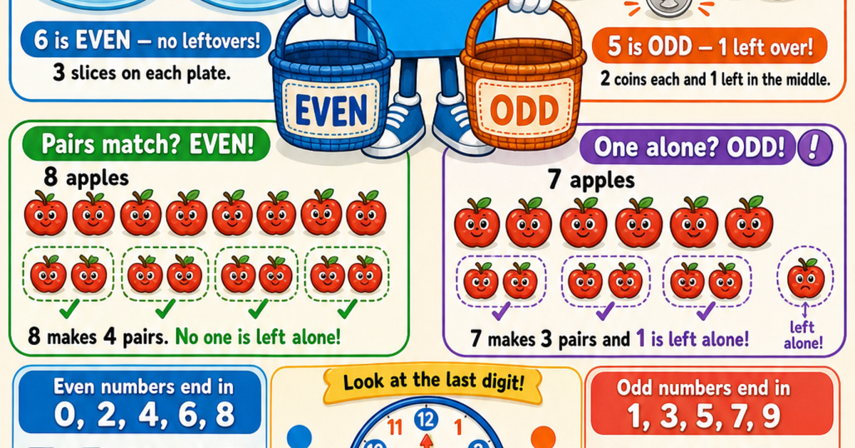 Even and Odd Numbers Infographic | LivePhysics™