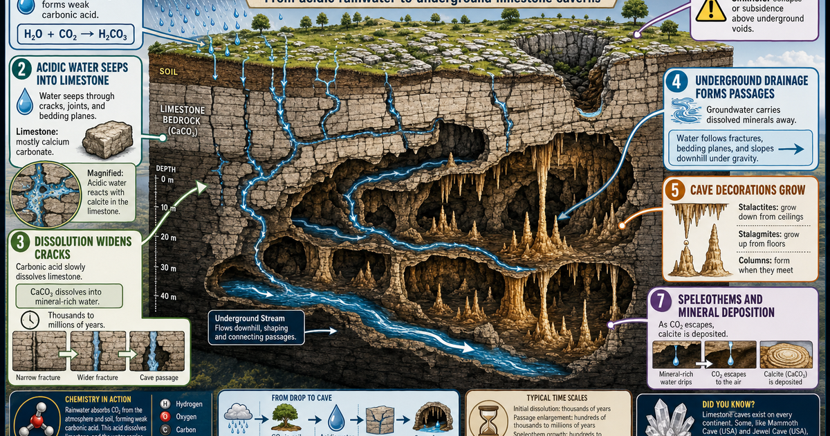 How Caves Form Infographic | LivePhysics™