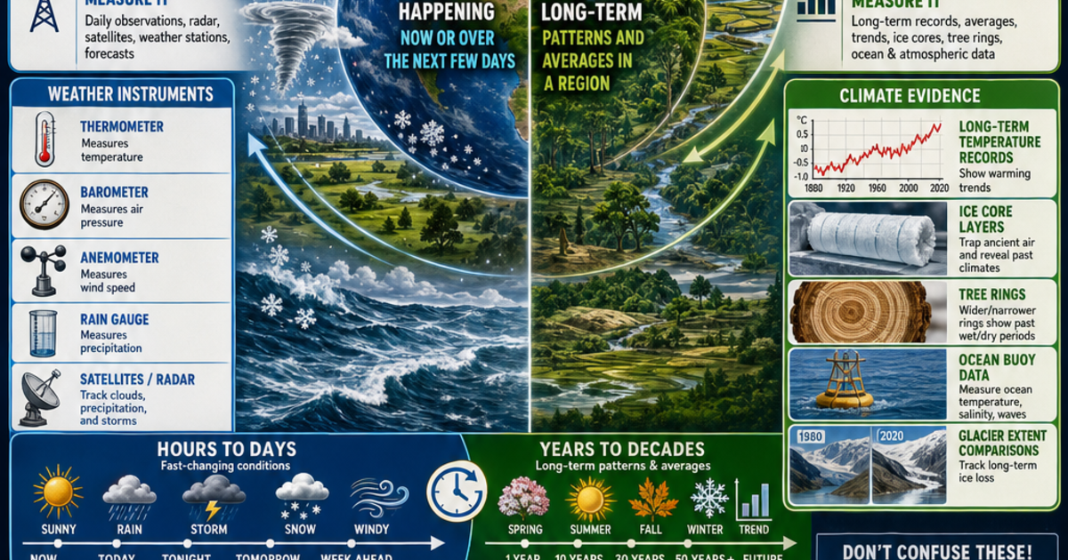 Weather vs Climate Infographic | LivePhysics™