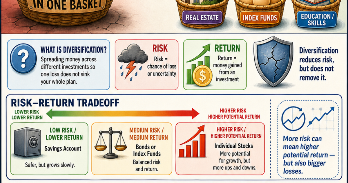 Economics & Personal Finance: Diversification and Risk Infographic ...
