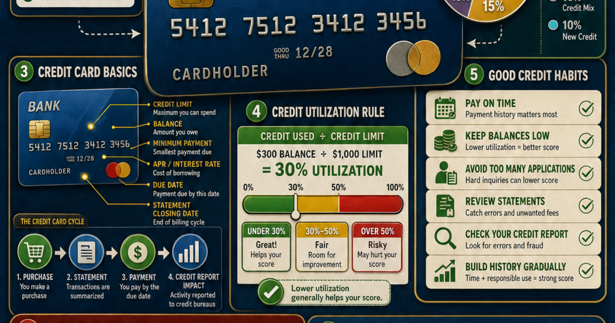 Credit Scores and Credit Cards Infographic | LivePhysics™