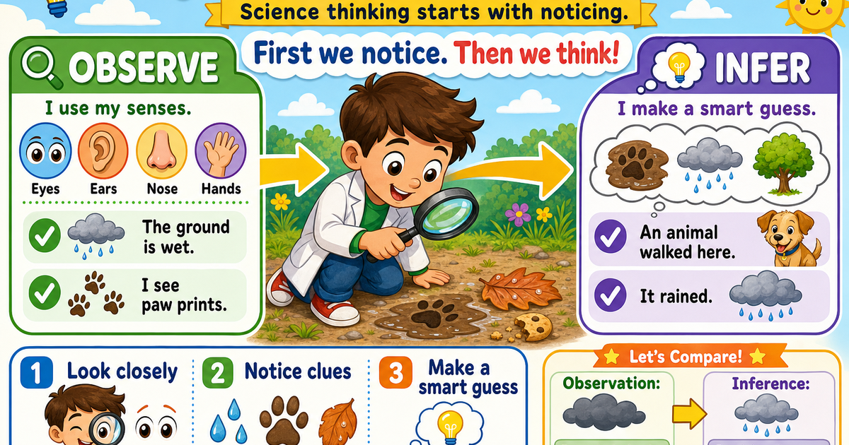 Observe, Then Infer Infographic | LivePhysics™