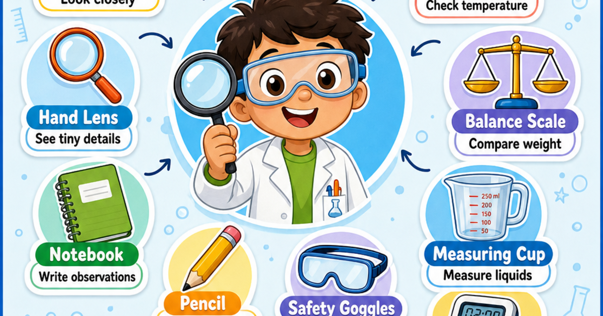 Science Tools for Young Scientists Infographic | LivePhysics™