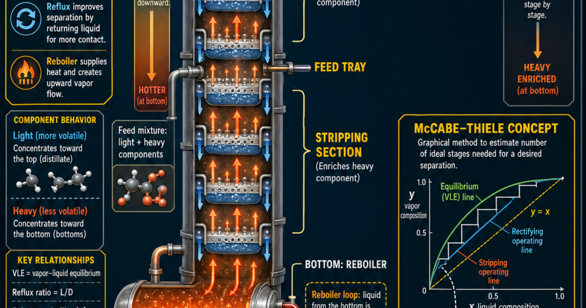 Engineering: Distillation Columns Infographic | LivePhysics™