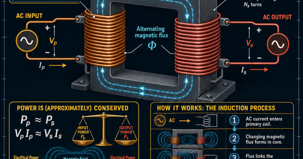 Engineering: Electrical Transformers Infographic | LivePhysics™