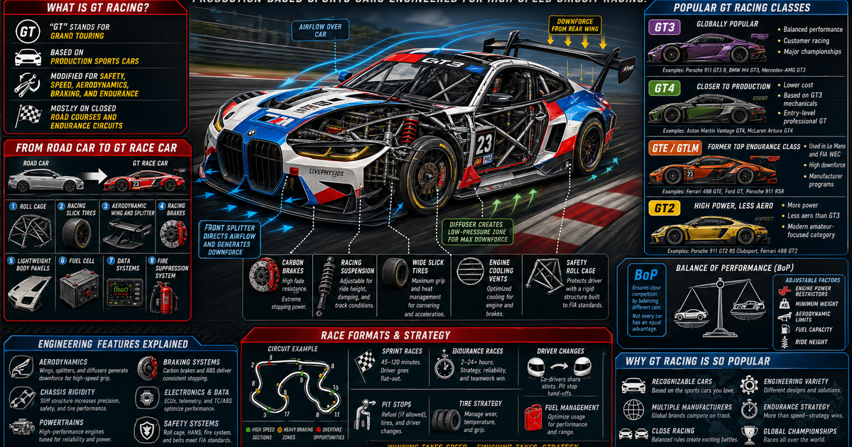 Gt Racing Gallery GT Racing What Is GT Racing Infographic | LivePhysics™