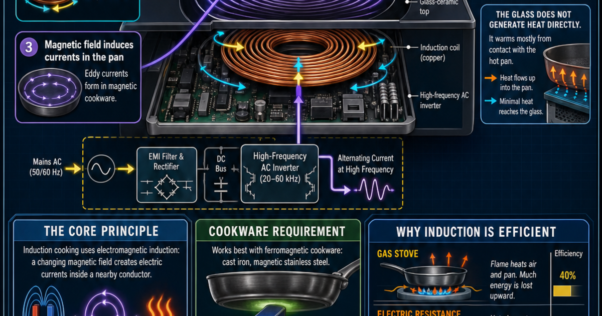 How an Induction Stove Works Infographic | LivePhysics™
