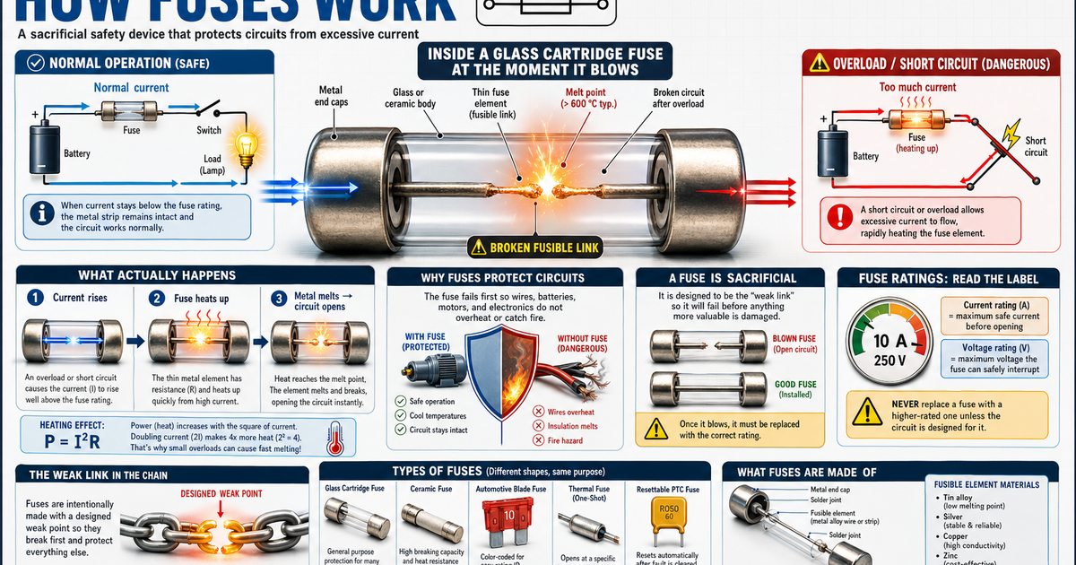 How Fuses Work Infographic | LivePhysics™