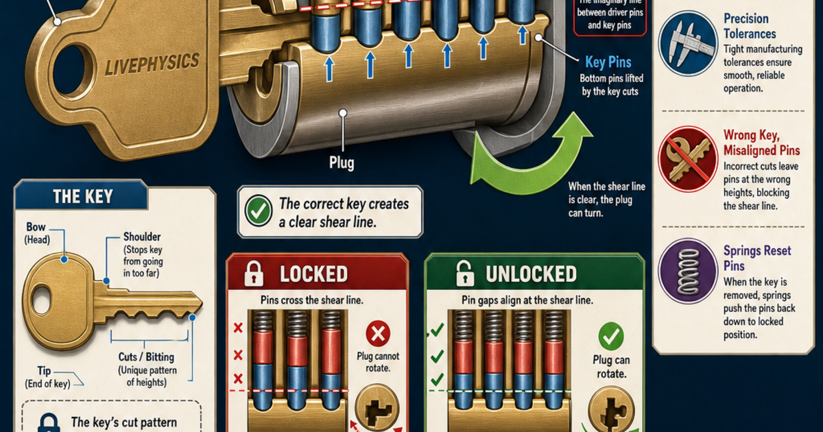 Lock Engineering How Locks and Keys Work Infographic | LivePhysics™
