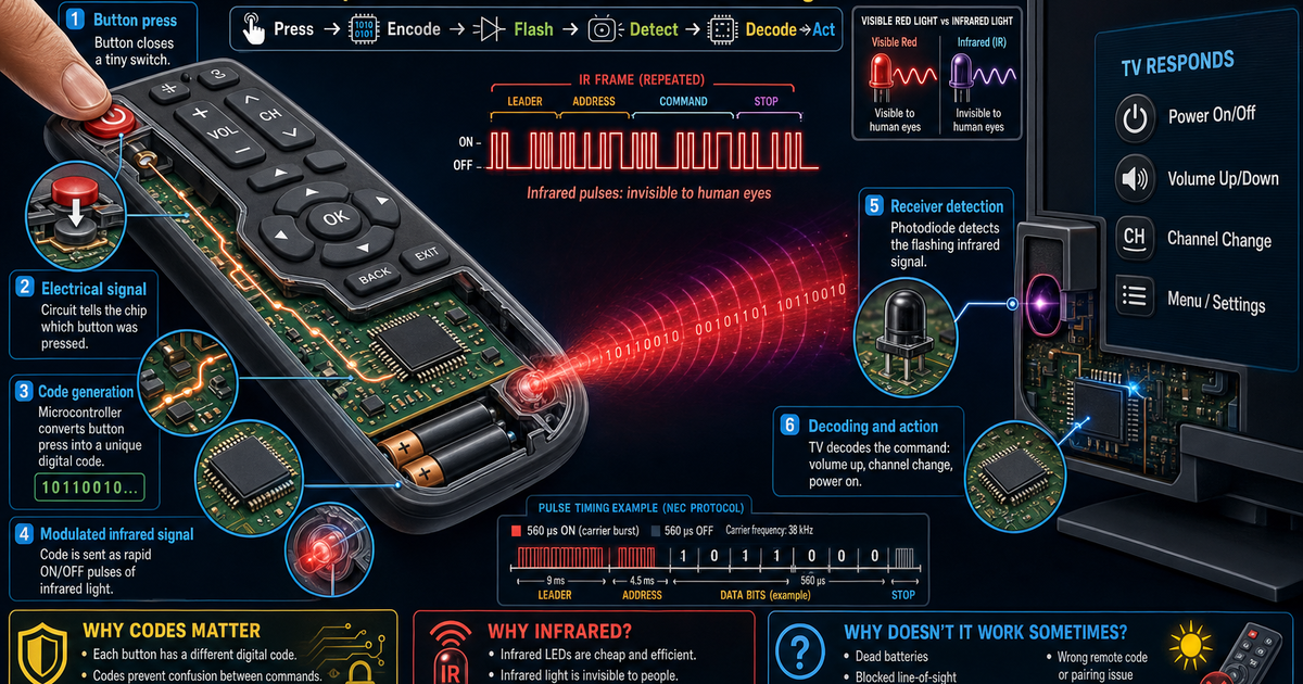 How Remote Controls Work Infographic | LivePhysics™