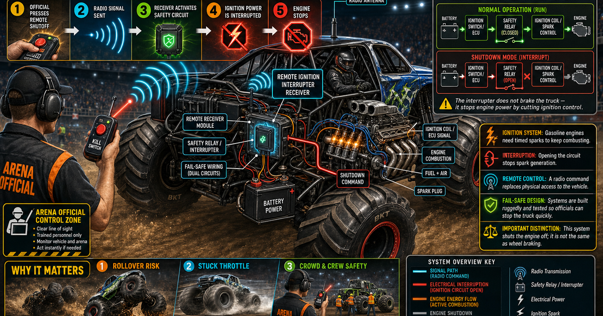 Monster Truck The Remote Ignition Interrupter Infographic | LivePhysics™