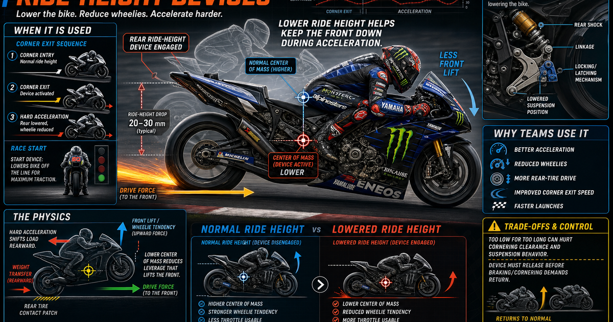 MotoGP Ride-Height Devices Infographic | LivePhysics™