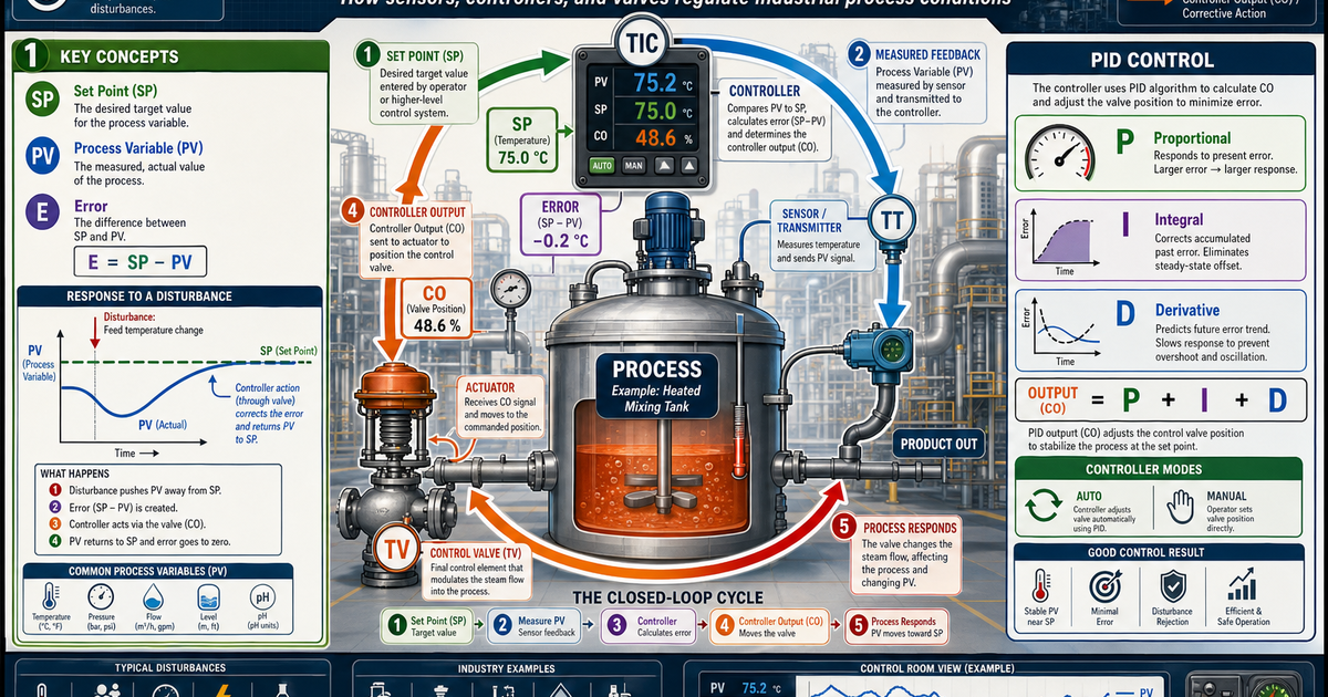 Engineering: Process Control Loops Infographic | LivePhysics™