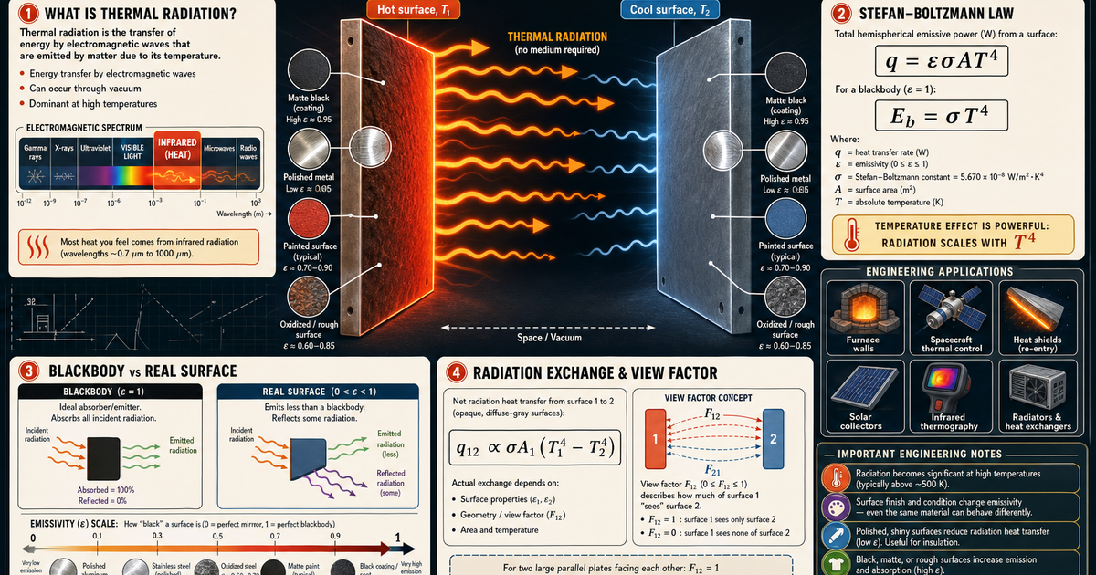 Engineering: Radiation Heat Transfer Infographic | LivePhysics™