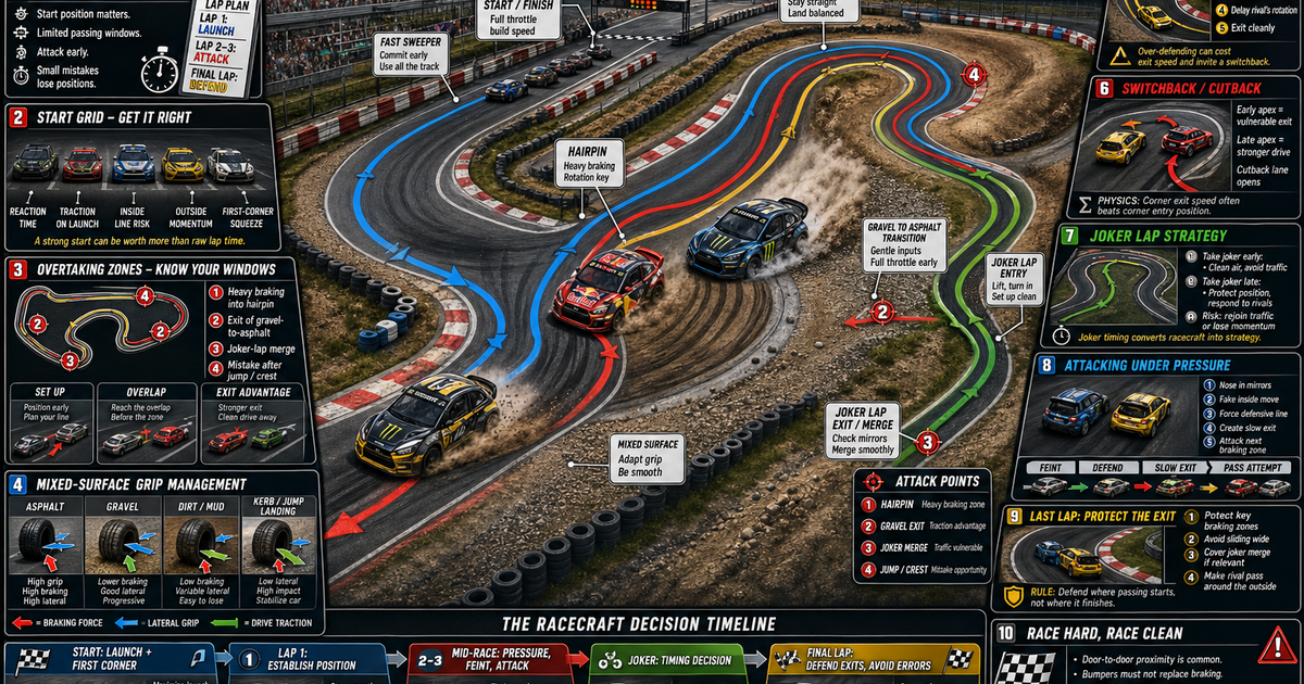 Rallycross Short-Course Racecraft Infographic | LivePhysics™