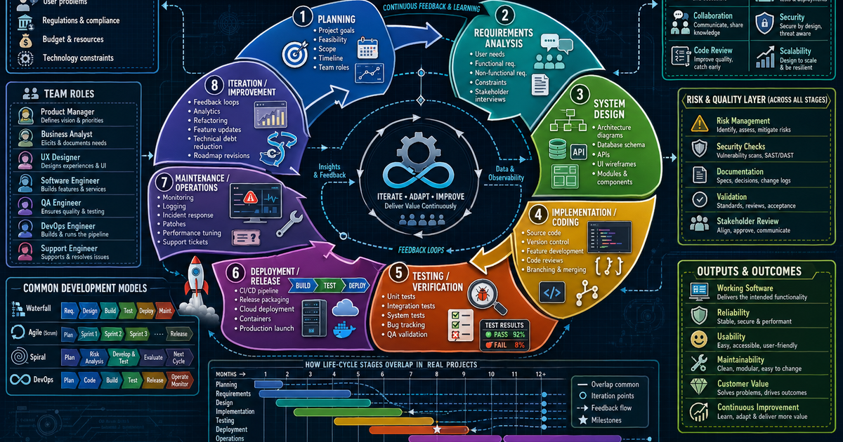 Software Engineering Lifecycle Infographic | LivePhysics™