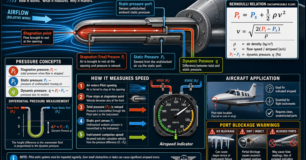Engineering: The Pitot Tube Infographic | LivePhysics™