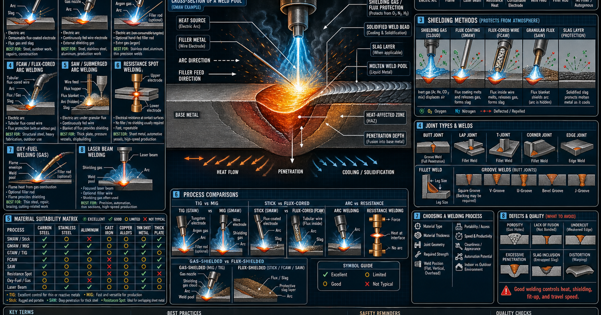 Engineering: Welding Processes Infographic | LivePhysics™