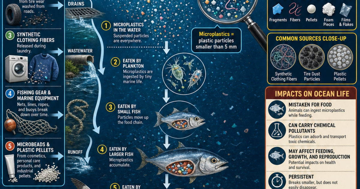 Microplastics in the Oceans Infographic | LivePhysics™