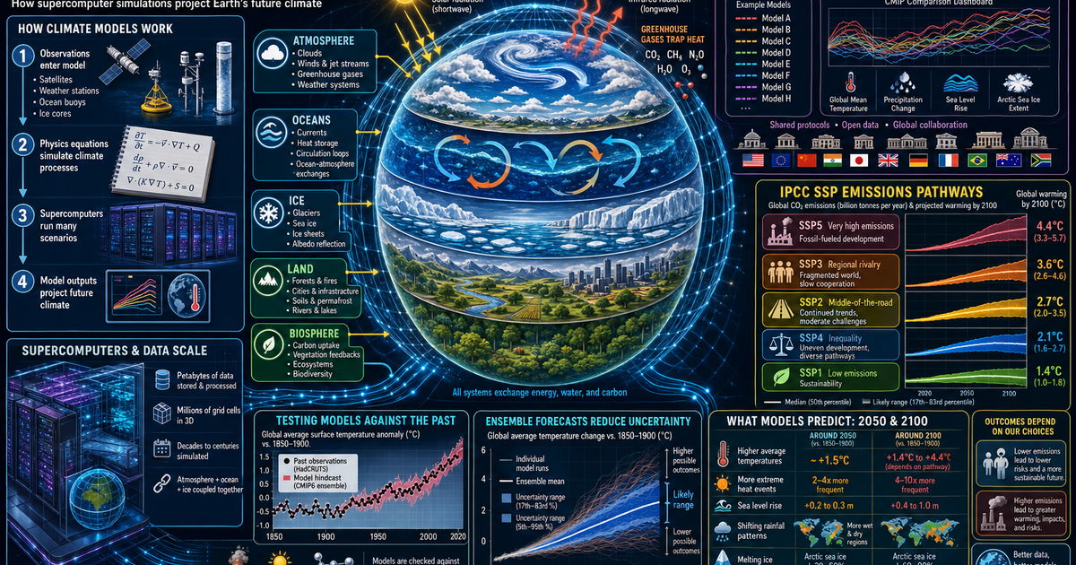 Modeling Climate Change Infographic | LivePhysics™