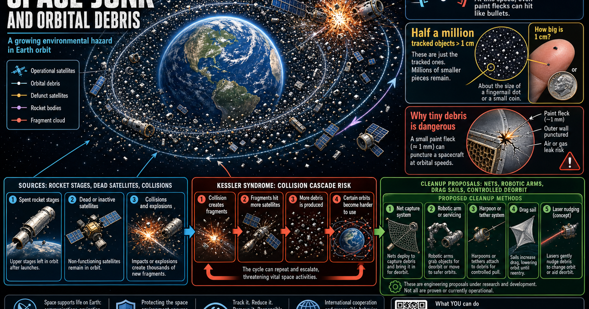 Space Junk and Orbital Debris Infographic | LivePhysics™