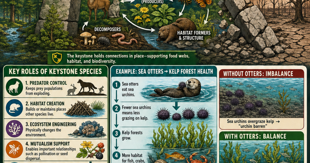 Keystone Drawing Science Environmental Science: Keystone Species Infographic | LivePhysics™
