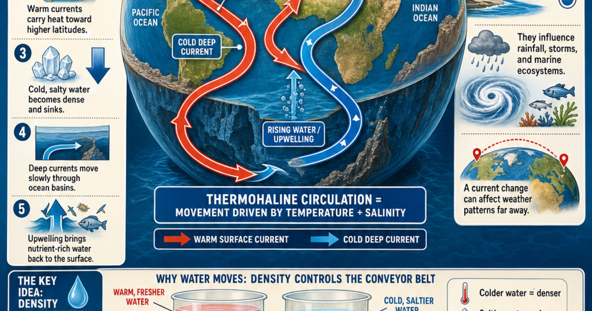 Environmental Science: Ocean Currents and Climate Infographic ...