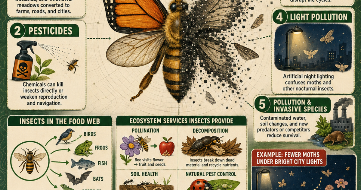 Environmental Science: The Decline of Insects Infographic | LivePhysics™