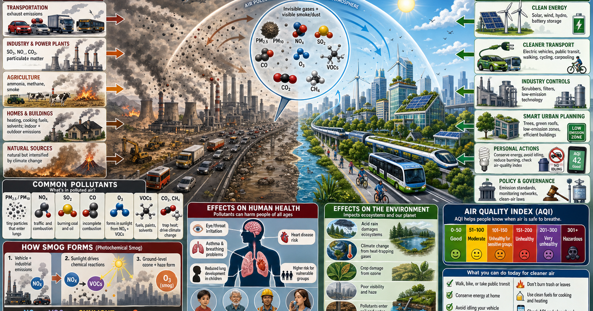 Air Pollution Infographic | LivePhysics™