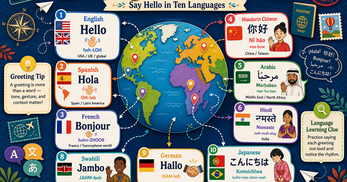 Greetings Around the World Infographic | LivePhysics™