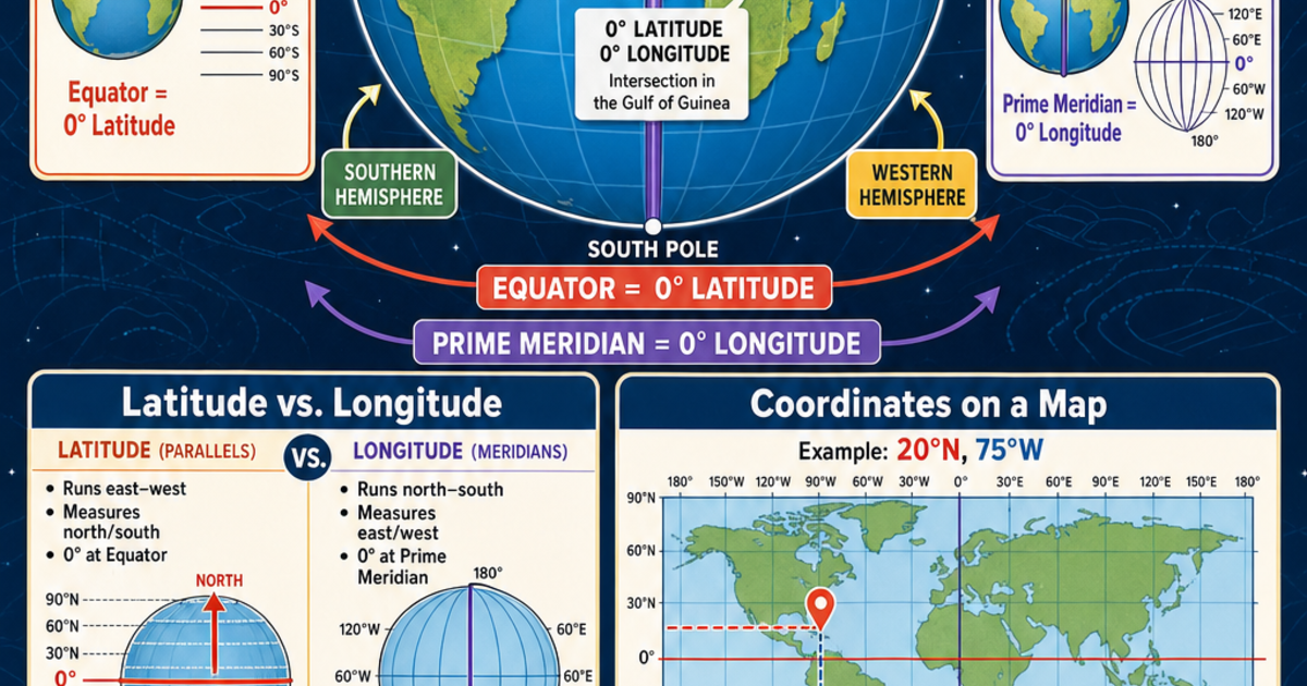 Maps & Geography Skills: The Equator and Prime Meridian Infographic ...